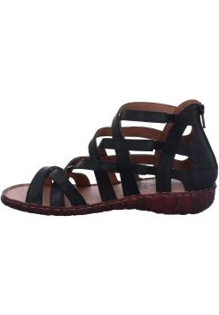 Josef Seibel Sandalen Met Enkelbandjes - Schwarz-Kombi